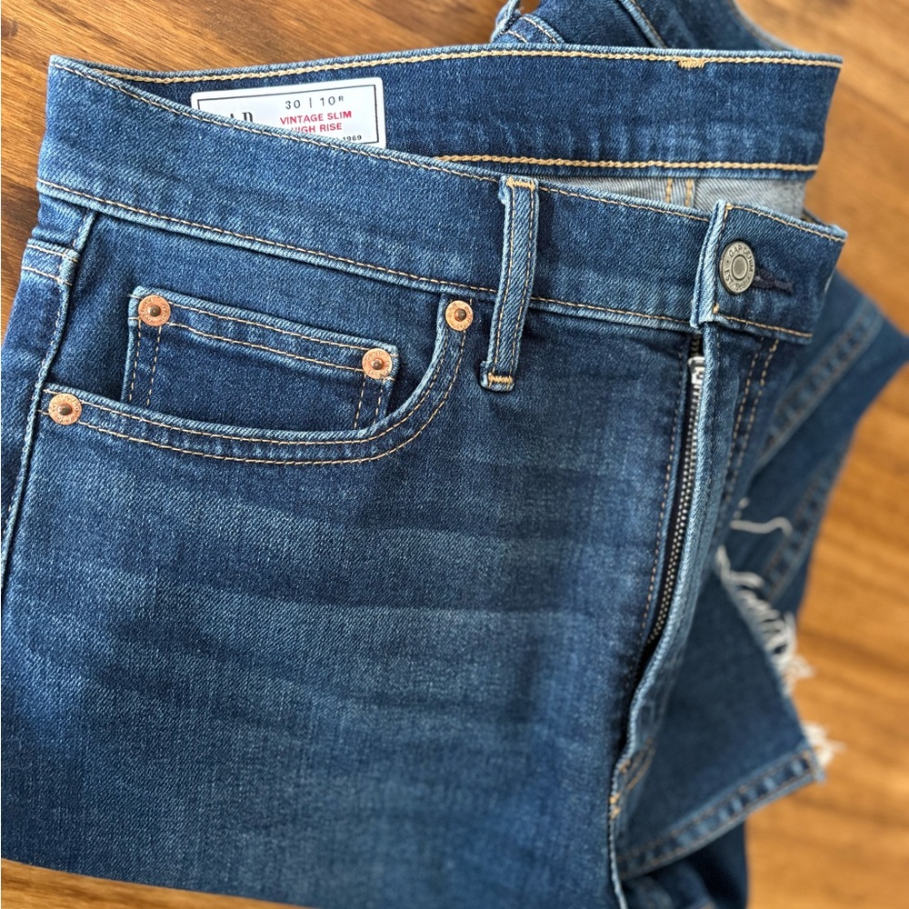 GAP Women's Slim Ankle Length Blue Jeans